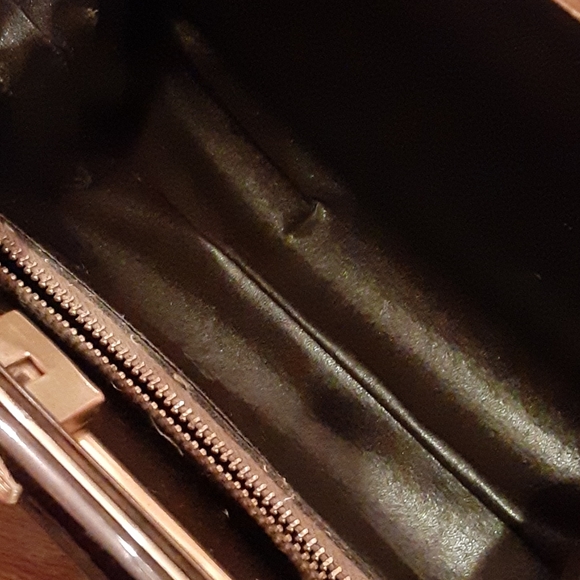 Vtg Real Alligator  Brown Kelly Handbag purse - Picture 11 of 16